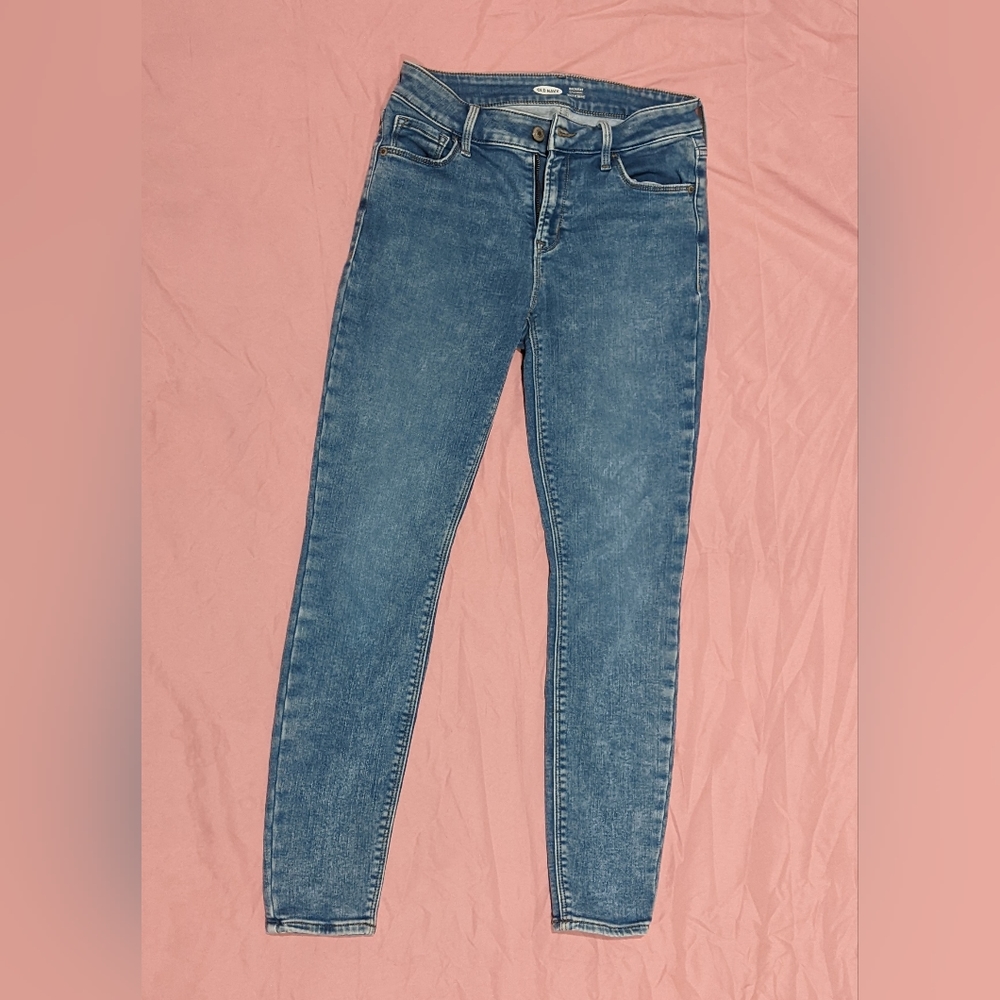 Blue Mid-Rise Skinny Jeans